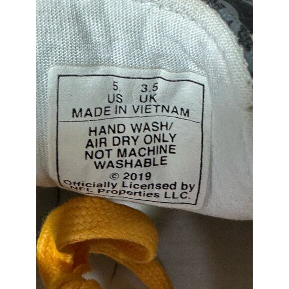 Bradford Exchange 2019 Pittsburg Steelers Canvas Tennis Shoes Size 5 - Picture 6 of 7